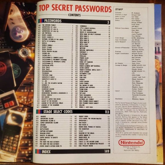 Vintage 1992 Top Secret Passwords Nintendo Player's guide - Picture 7 of 8